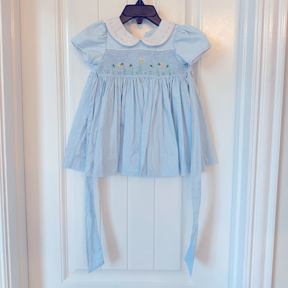 Little English Smocked Dress 12mo